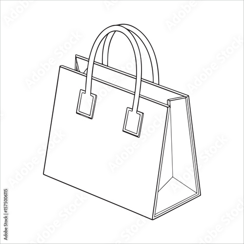Elegant handbag with structured handles tote bag fashion accessory