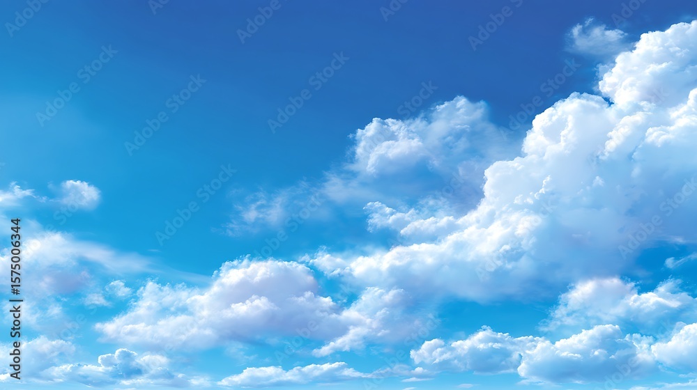 Naklejka premium Clear blue sky background, bright and peaceful.