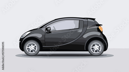 Electric Vehicle Charging Station Flat Vector Illustration