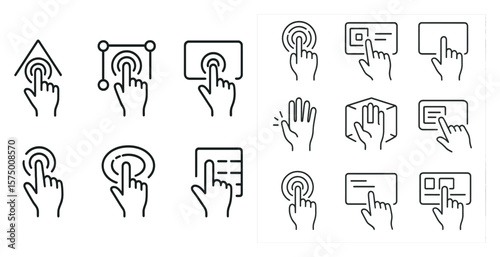 Set of icons for a computer mouse, including a click, a scroll, and a right click