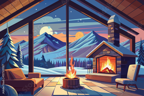 Cozy Cabin Escape Mountain View, Fireplace, and Winter Wonderland