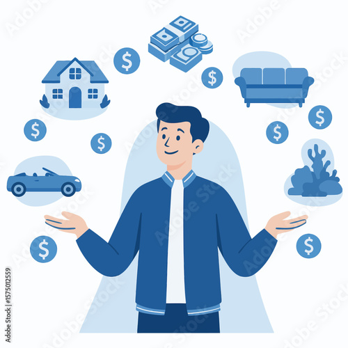 Balancing Wealth Icons of Success and Assets