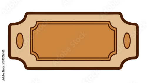 wooden cutting board serving tray rectangular kitchen utensil food preparation surface isolated on white background.