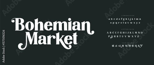 Bohemian modern stylish typography letter logo design