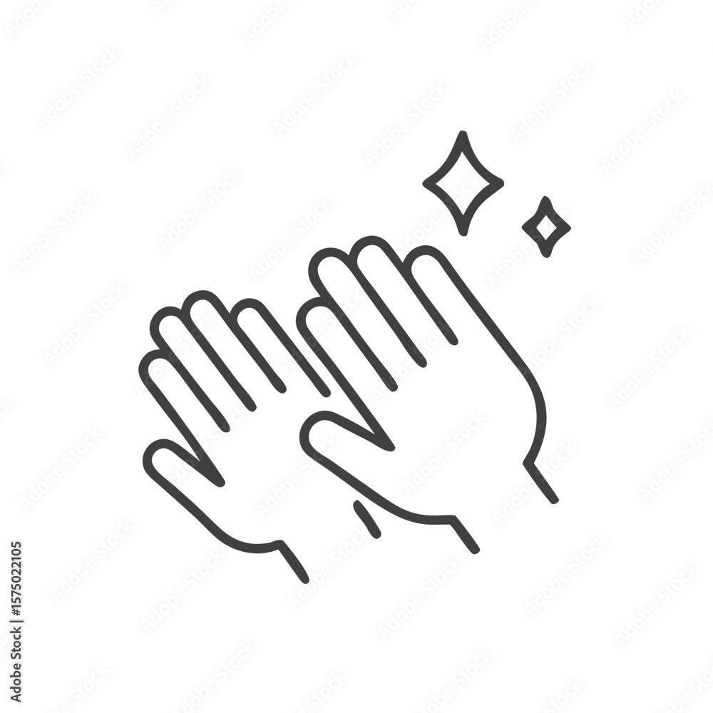 Clean hands - Hand washing icon for health blogs, hygiene education, and disease prevention materials Clean hands - Hand washing icon for health blogs, hygiene education, and disease prevention materials