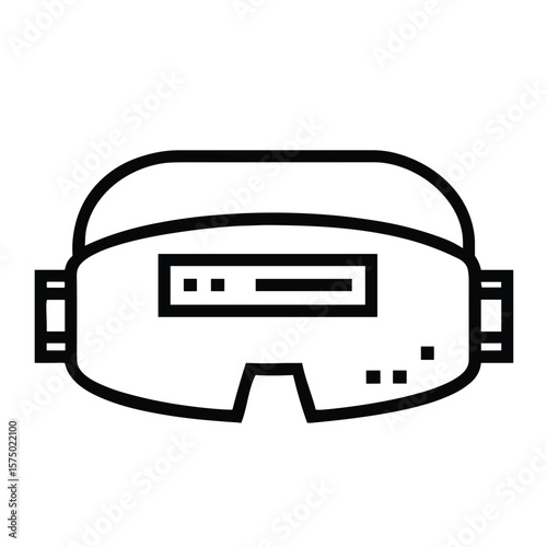 Augmented reality headset icon for tech blogs, AR applications, and virtual reality websites