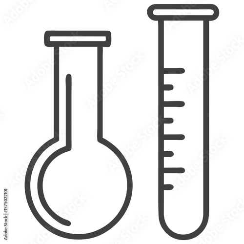 Chemistry lab glassware icon for educational blogs, science websites, and laboratory presentations