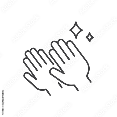 Clean hands  - Hand washing icon for health blogs, hygiene education, and disease prevention materials