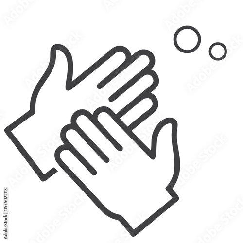 Clean hands washing icon for hygiene blogs, health awareness campaigns, and public safety materials
