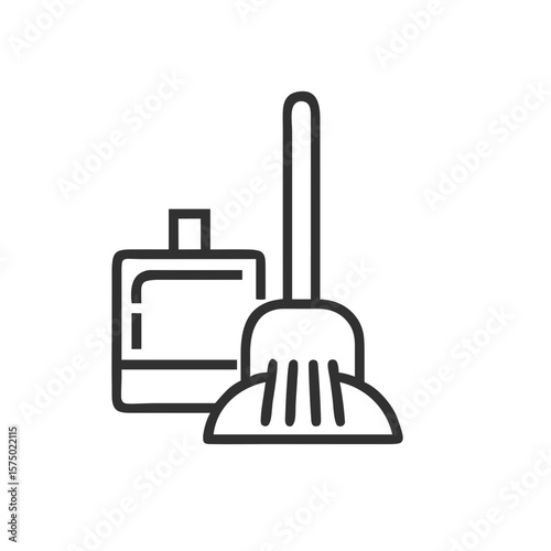 Cleaning service icon for housekeeping blogs, janitorial websites, and facility management materials