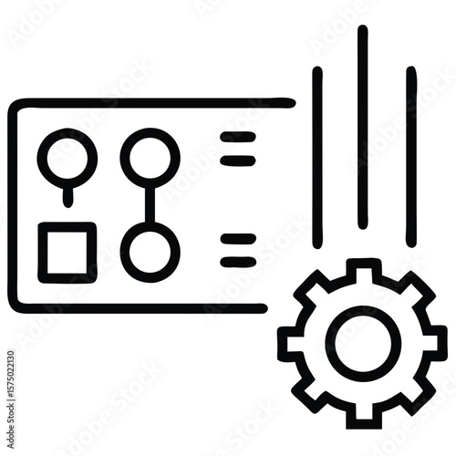 Control panel icon for technology blogs, dashboard UI design, and system management presentations
