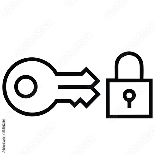 Encryption icon for cybersecurity blogs, data protection websites, and privacy awareness campaigns