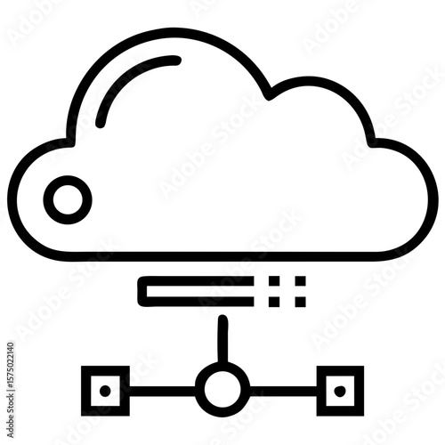 Edge computing device icon for IT blogs, cloud technology websites, and network infrastructure presentations