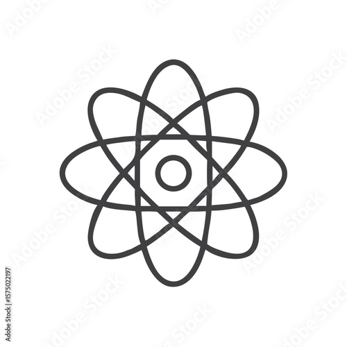 Quantum computer icon for technology blogs, scientific research, and quantum computing education