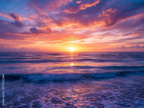 sunset over the ocean