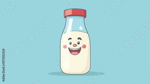 Cute Milk Maid Mascot Cartoon Vector Illustration