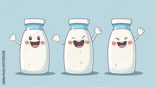 Cheerful Cartoon Milk Character for Marketing Campaigns - 3D Mascot Design