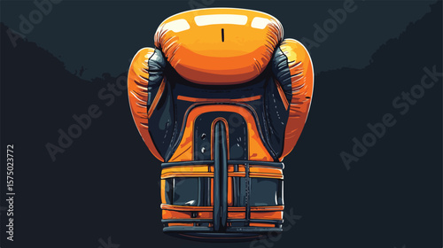 Boxing Glove Sport Equipment Flat Vector Illustration