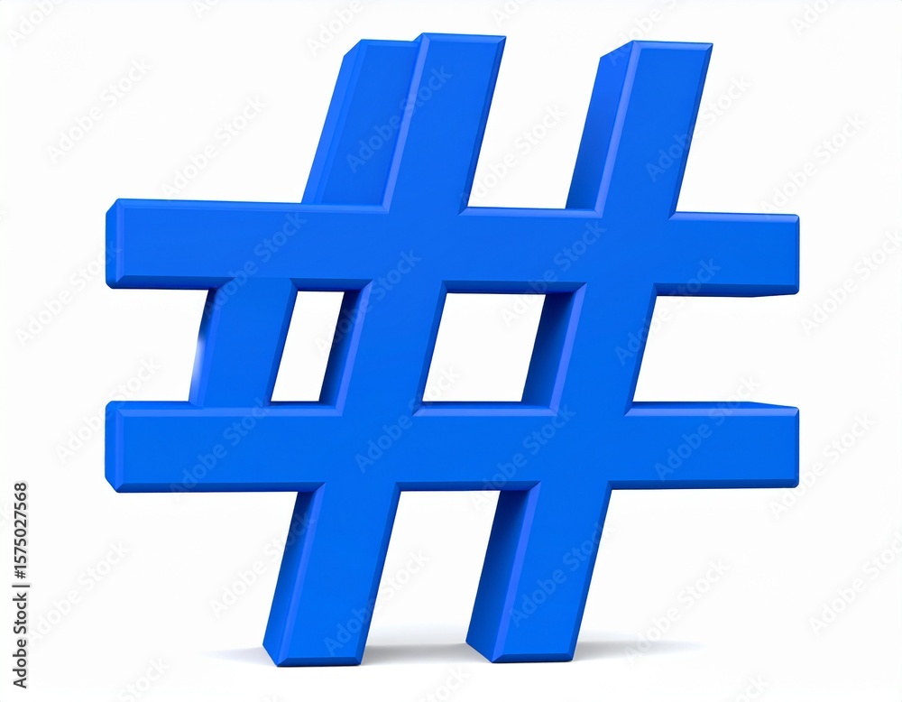 Fototapeta premium Isolated hashtag icon, transparent PNG