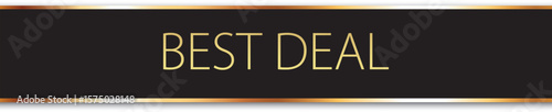 BEST DEAL – long black banner with gold frame