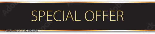 SPECIAL OFFER – long black banner with gold frame