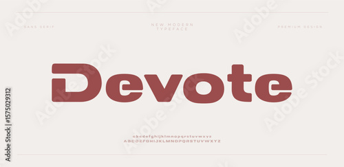 Devote Unique and elegant alphabets display font vector