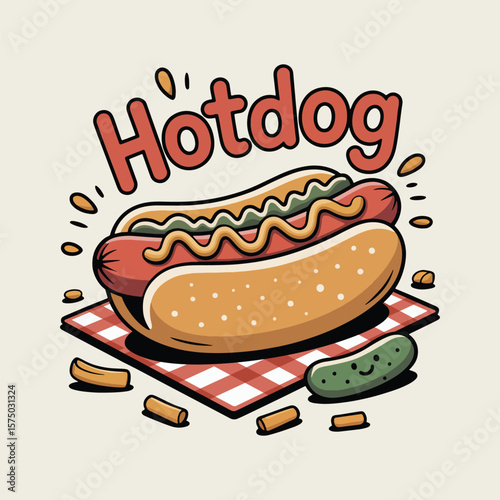 hot dog vector illustration