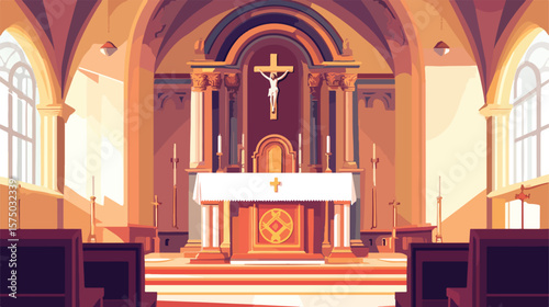 Catholic Religion Vector Illustration