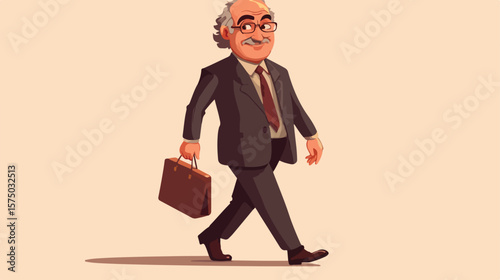 Professional Businessman Cartoon Character Illustration