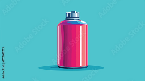 Professional Can of Paint Spray Painter Tool Flat Vector Illustration