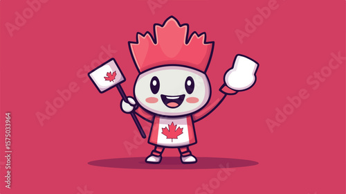 Canadian Flag Marketing Character - Cartoon Mascot for Canada