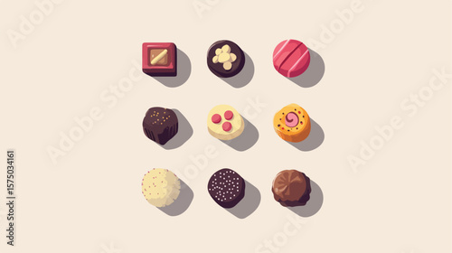 Flat Vector Candy Confectionery Icon for Design Projects
