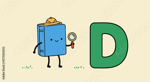 Detective Book with Letter D