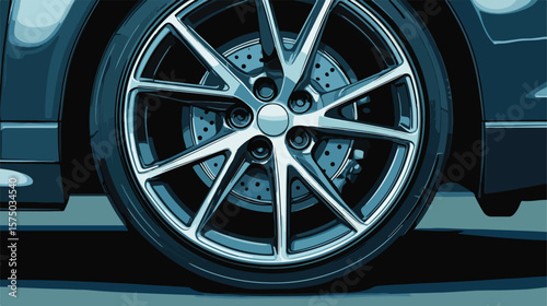 Car Wheel Illustration Presentation