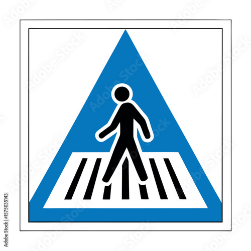 Pedestrian crossing warning sign traffic sign safety