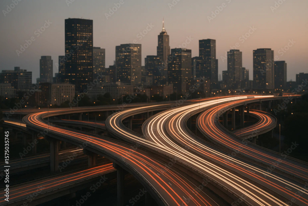 Obraz premium traffic at night