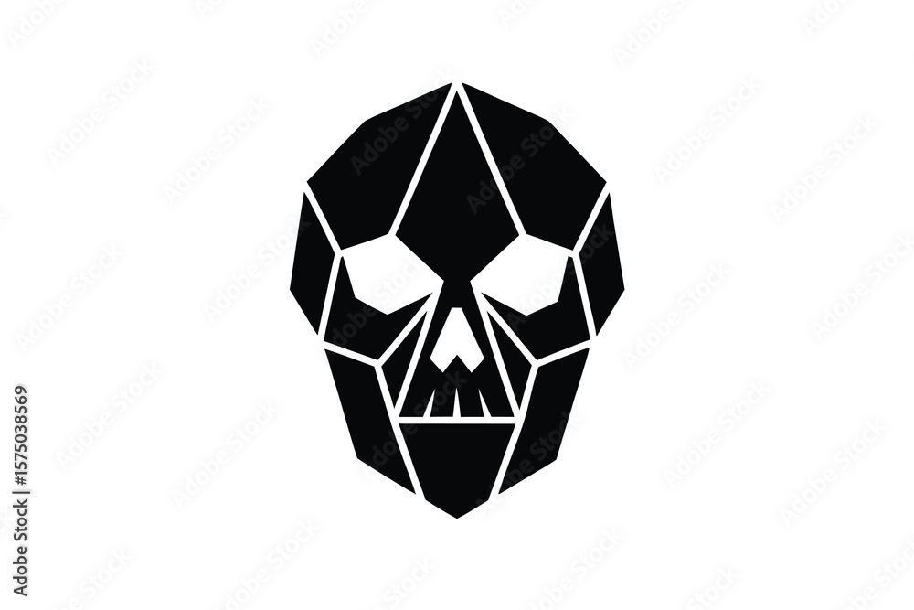 Fototapeta premium crystal skull vector icon