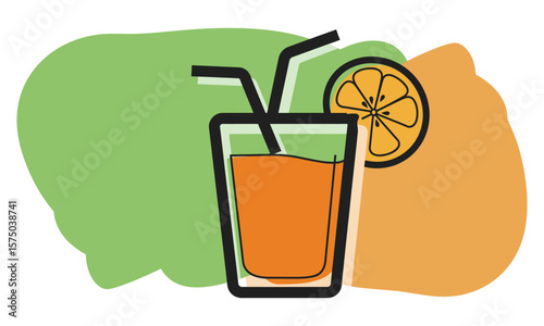 glass of juice and lime
