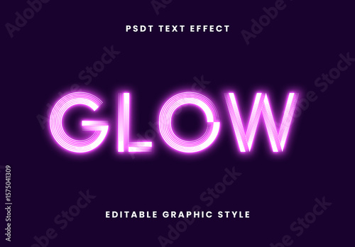 Pink And White Neon Striped Glowing Font Luminous Futuristic Text Effect