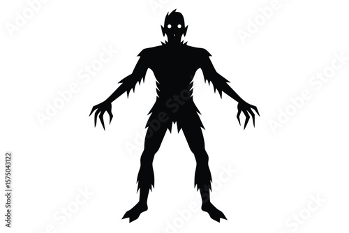 headless zombie vector icon