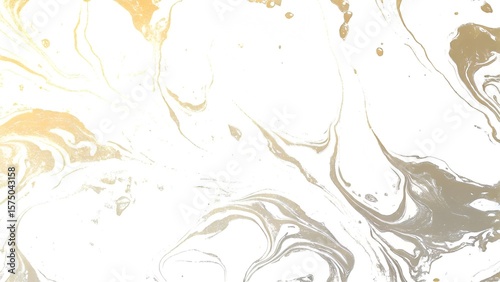 Intricate Golden Cracked Pattern on White Background