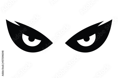 scary eyes vector icon