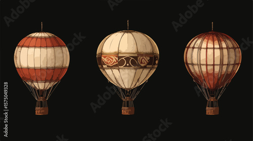 Hot Air Balloons Transportation Set Design for Creative Projects