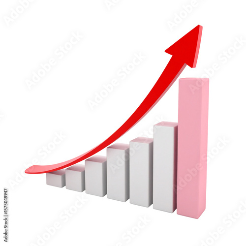 Upward trend shown by a bar graph and arrow suggesting growth and positive development Free Download Upward trend shown by a bar graph and arrow suggesting growth and positive development - GFXLoad