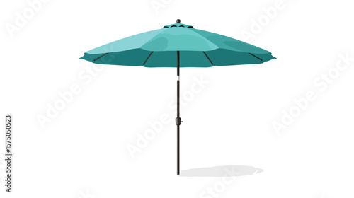 Vibrant Beach Umbrella Illustration on White Background