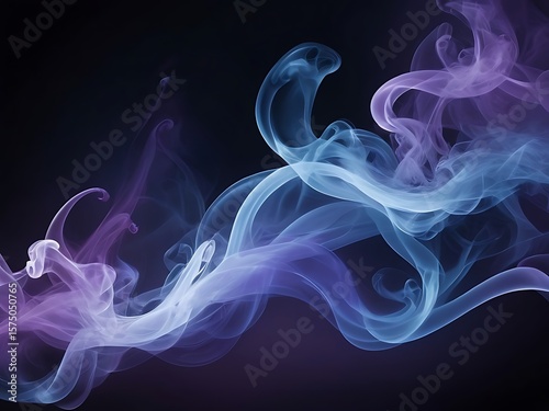 Colorful Abstract Smoke Swirls on Dark Background - Vibrant Motion Effect Wallpaper