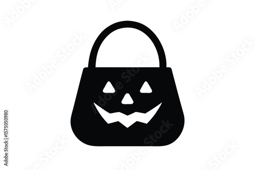 trick or treat bag vector icon