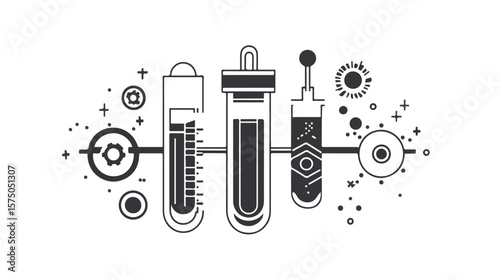 Infuse Black and White Flat Vector Icon Design