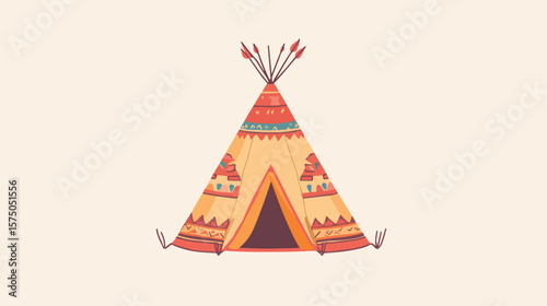 Isolated Boho Tent Vector Design - Unique and Stylish Vector Illustration