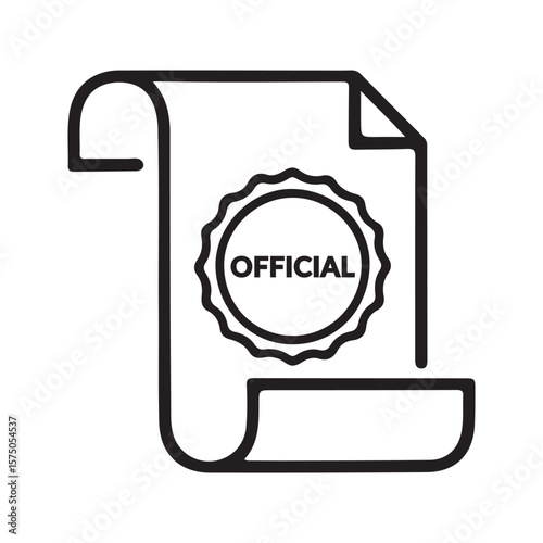 Official document seal stamp paper